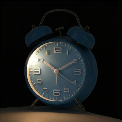 IvoQ Wecker Retro Blau Leise