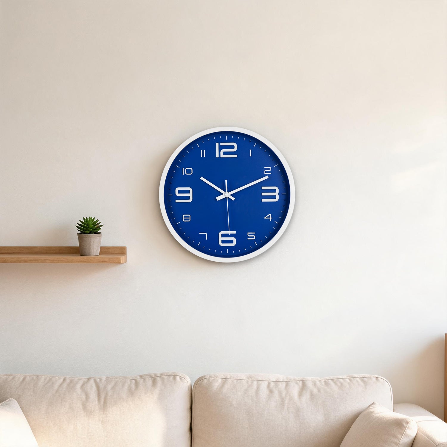 IvoQ Wandklok Blauw 30 cm