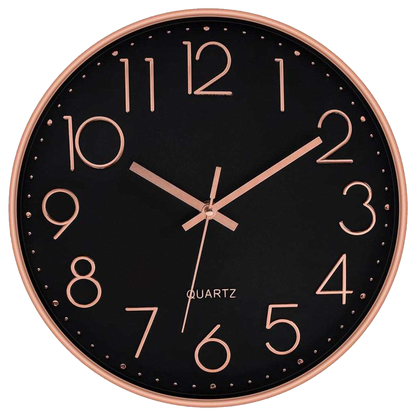 IvoQ Wandklok Zwart Koper Ø30 cm-IvoQ