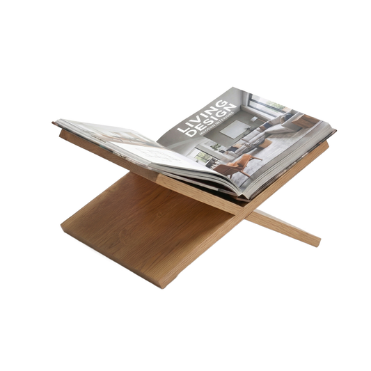 IvoQ Buchständer X-Design - Eichenholz-Optik