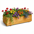 IvoQ Pflanzkasten aus Holz für den Außenbereich - 120x40x32 cm - Beige