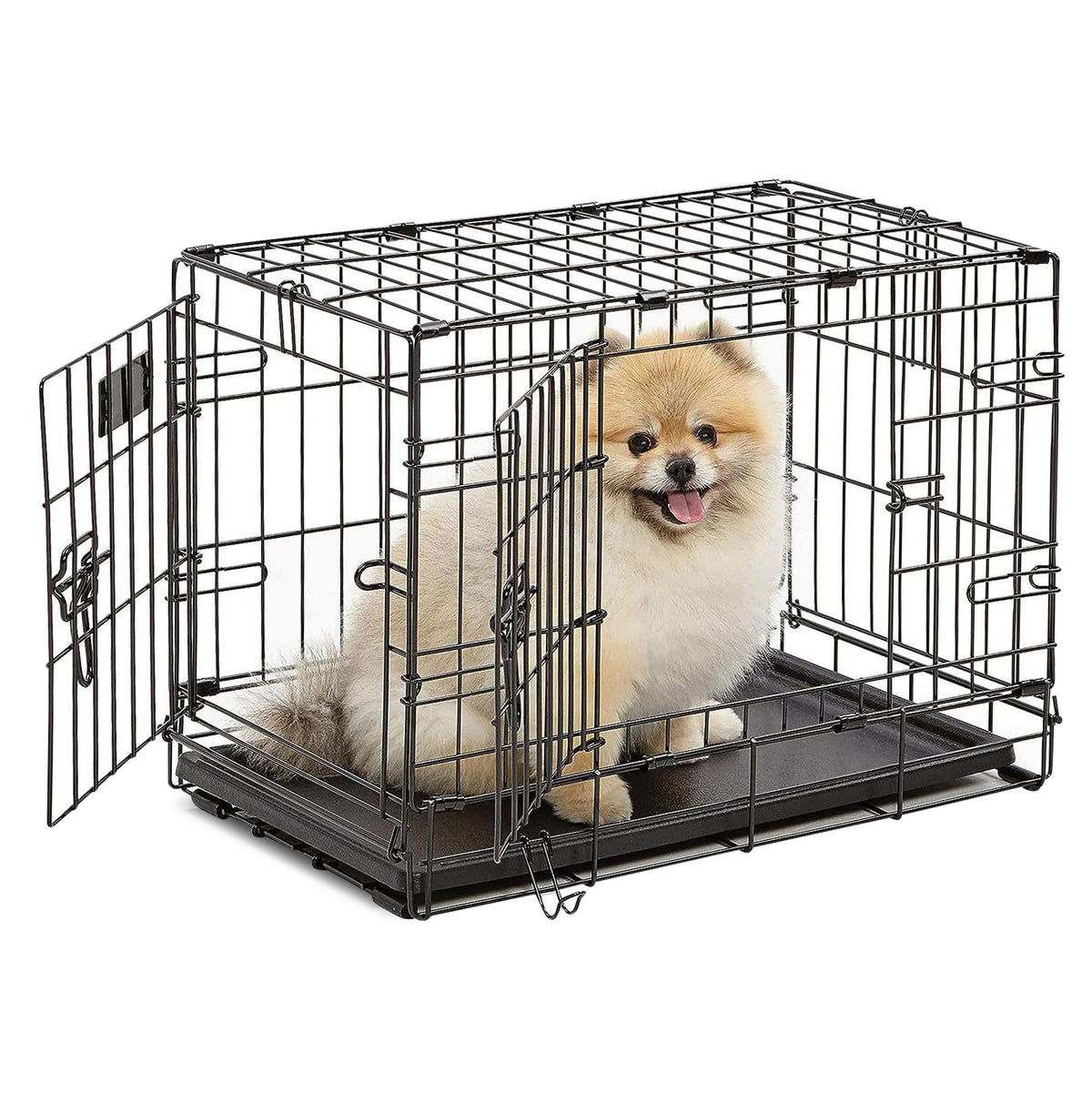 IvoQ Hondenbench S – Zwart – 60×43×49.5 cm-IvoQ