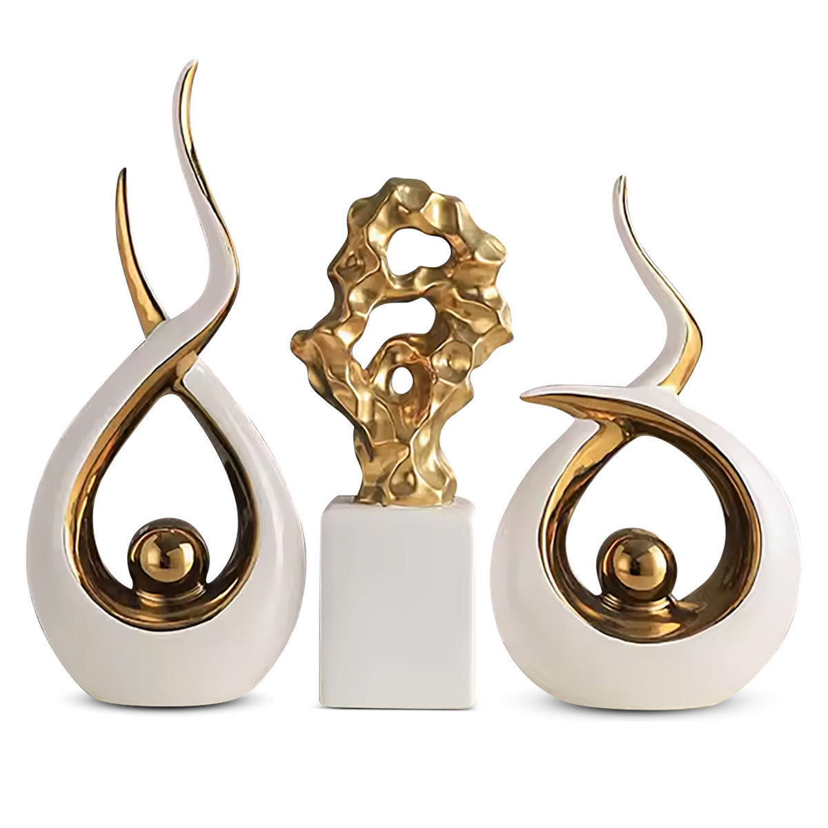 IvoQ Keramische Beelden Set Modern Luxe-IvoQ