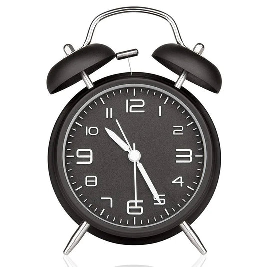 IvoQ Wekker Retro Zwart Stil Luide Bel-IvoQ