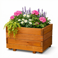 IvoQ Quadratischer Pflanzkasten aus Holz – FSC-zertifiziert – 40x40x32 cm