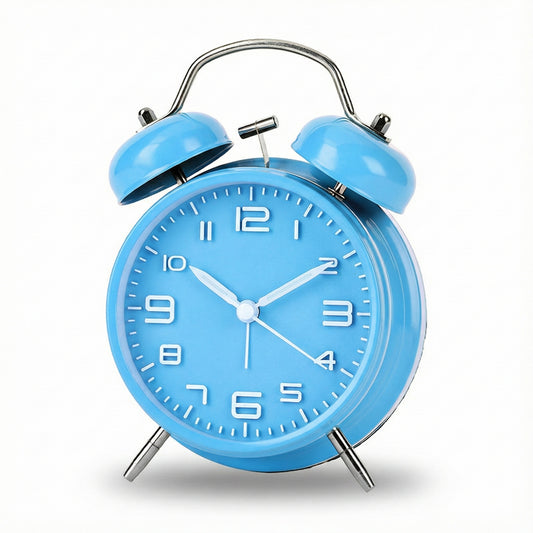 IvoQ Wecker Retro Blau Leise