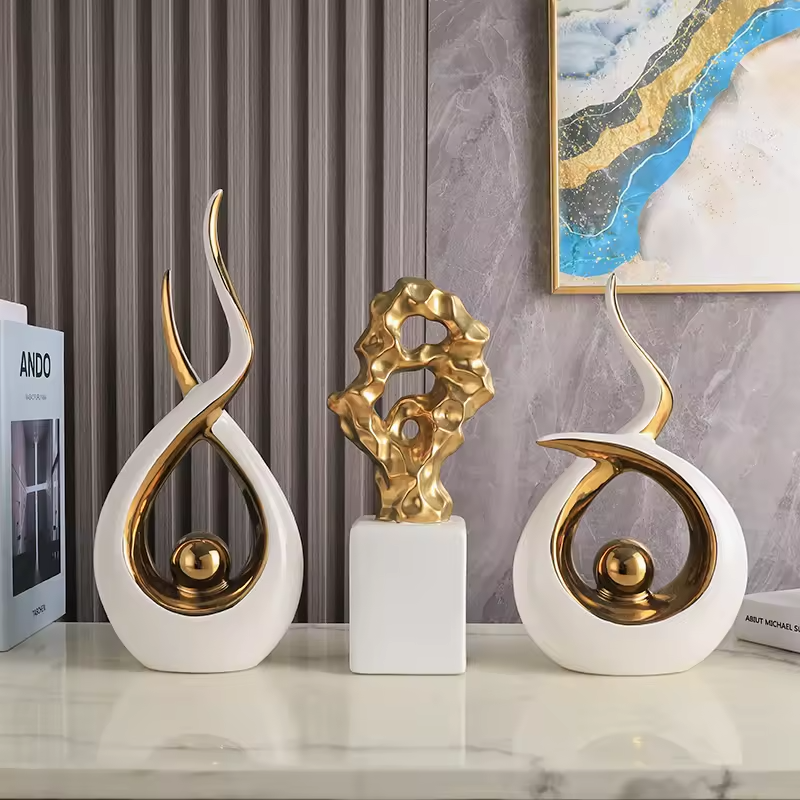 IvoQ Keramische Beelden Set Modern Luxe-IvoQ
