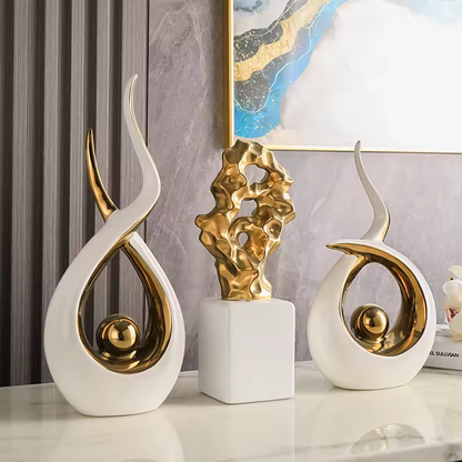 IvoQ Keramische Beelden Set Modern Luxe-IvoQ