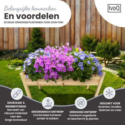 IvoQ Verhoogde Plantenbak FSC 126x60x76 cm-IvoQ