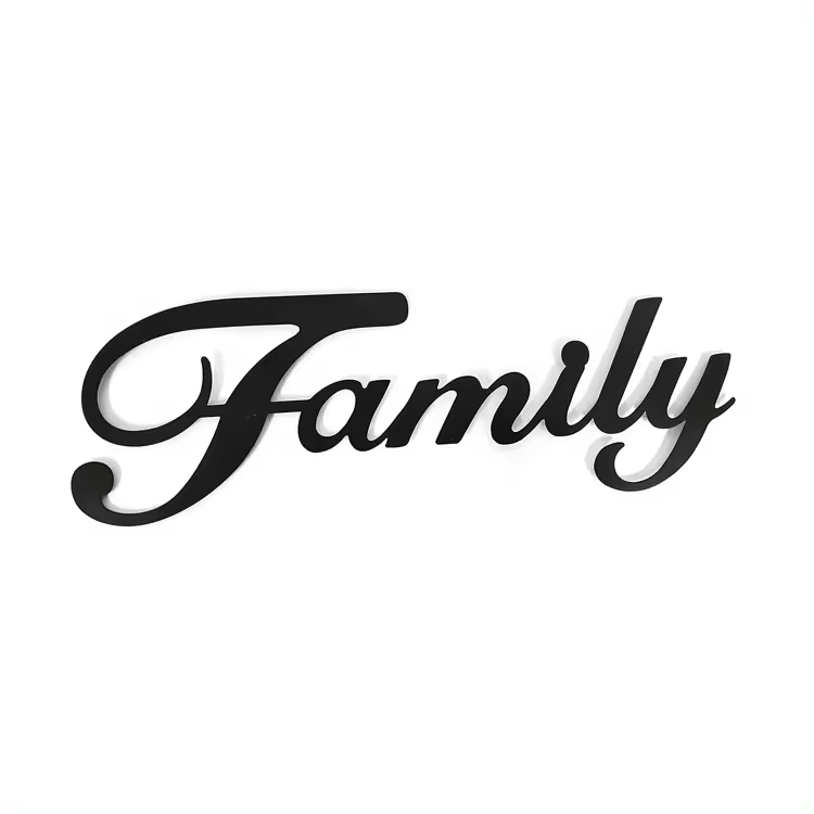IvoQ Wanddecoratie Family Metaal Zwart-IvoQ