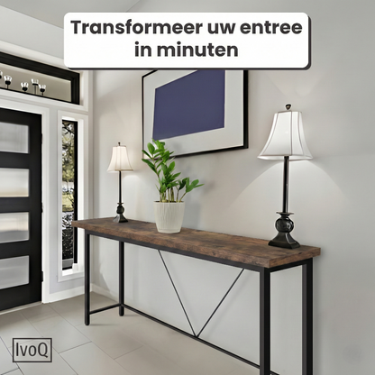 IvoQ Industrie-Beistelltisch (2er-Set) Braun
