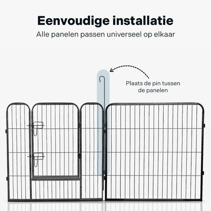 IvoQ XXL Welpengehege mit 16 Paneelen (80x80 cm)