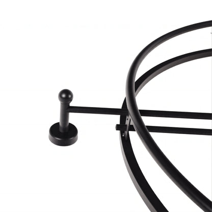 IvoQ Wandklok Zwart Industrieel Metaal 60 cm-IvoQ