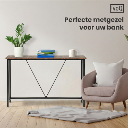 IvoQ Industrie-Beistelltisch (2er-Set) Braun