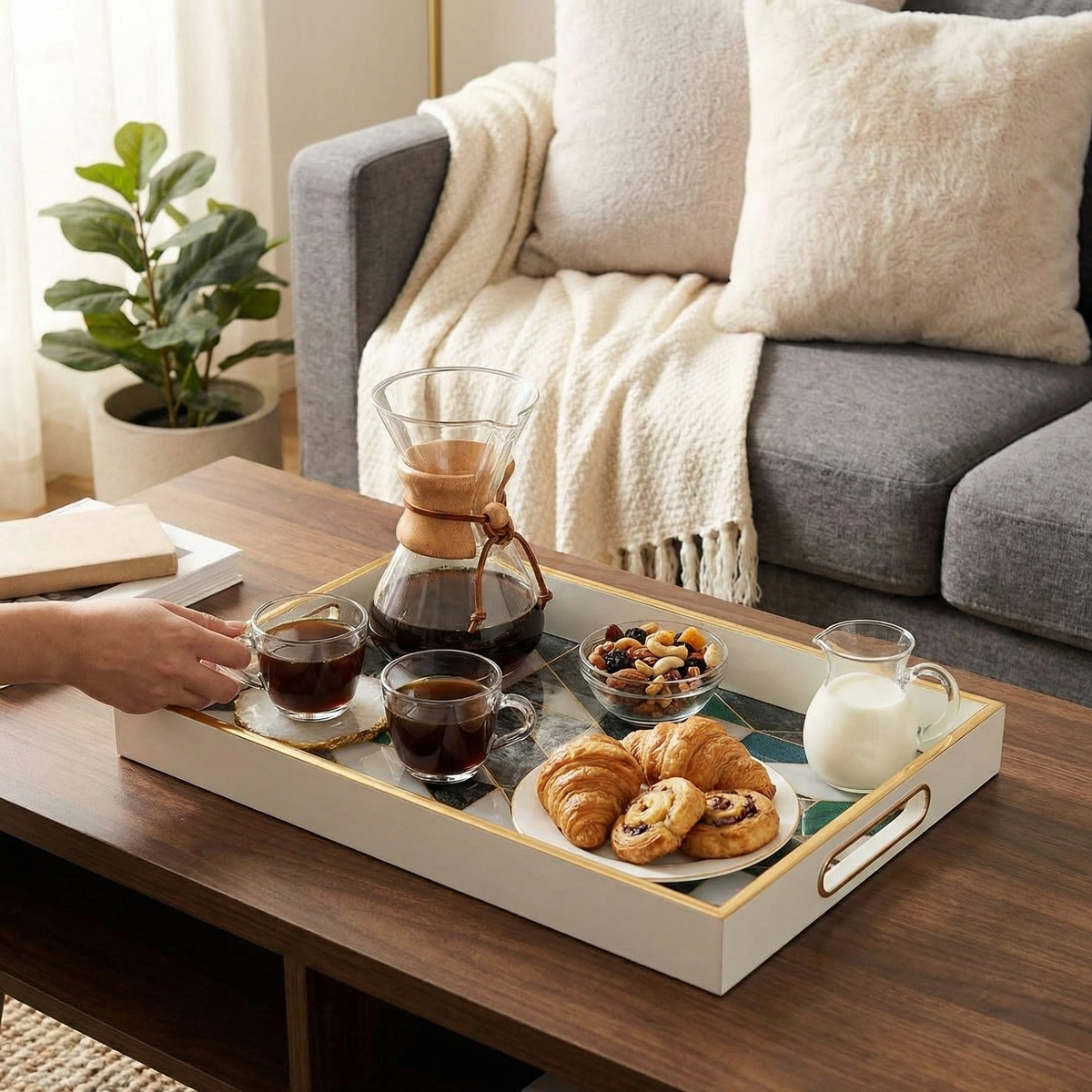 IvoQ Luxustablett in Marmoroptik