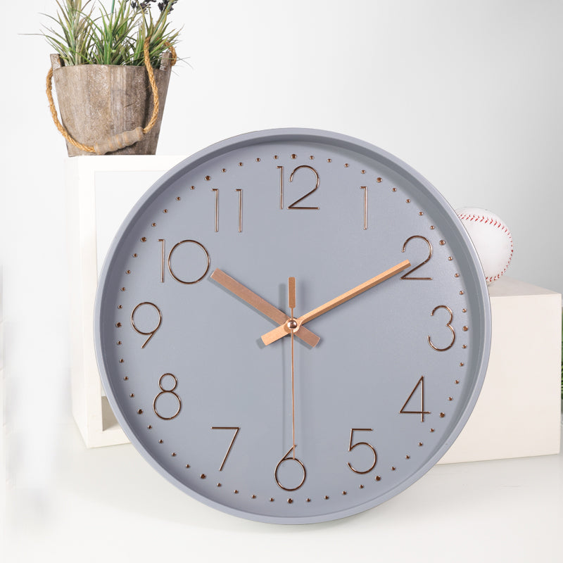 IvoQ Moderne Wandklok Grijs Ø 30 cm-IvoQ