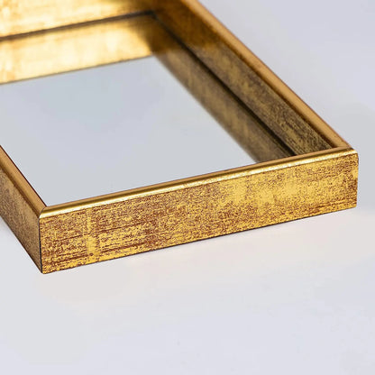 IvoQ Luxus-Goldtablett mit Spiegelboden