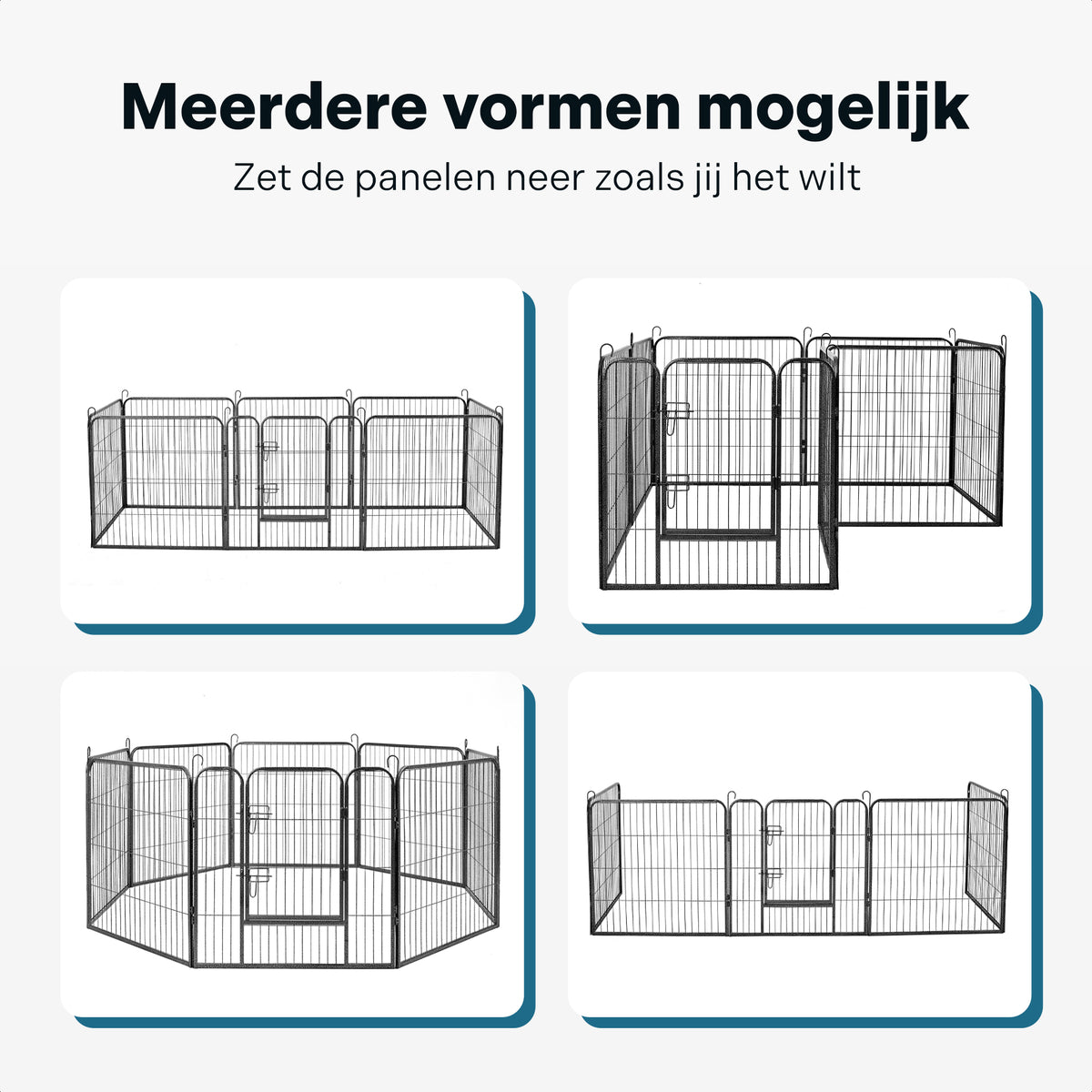 IvoQ Puppyren 8 Panelen 60 cm Hoog-IvoQ