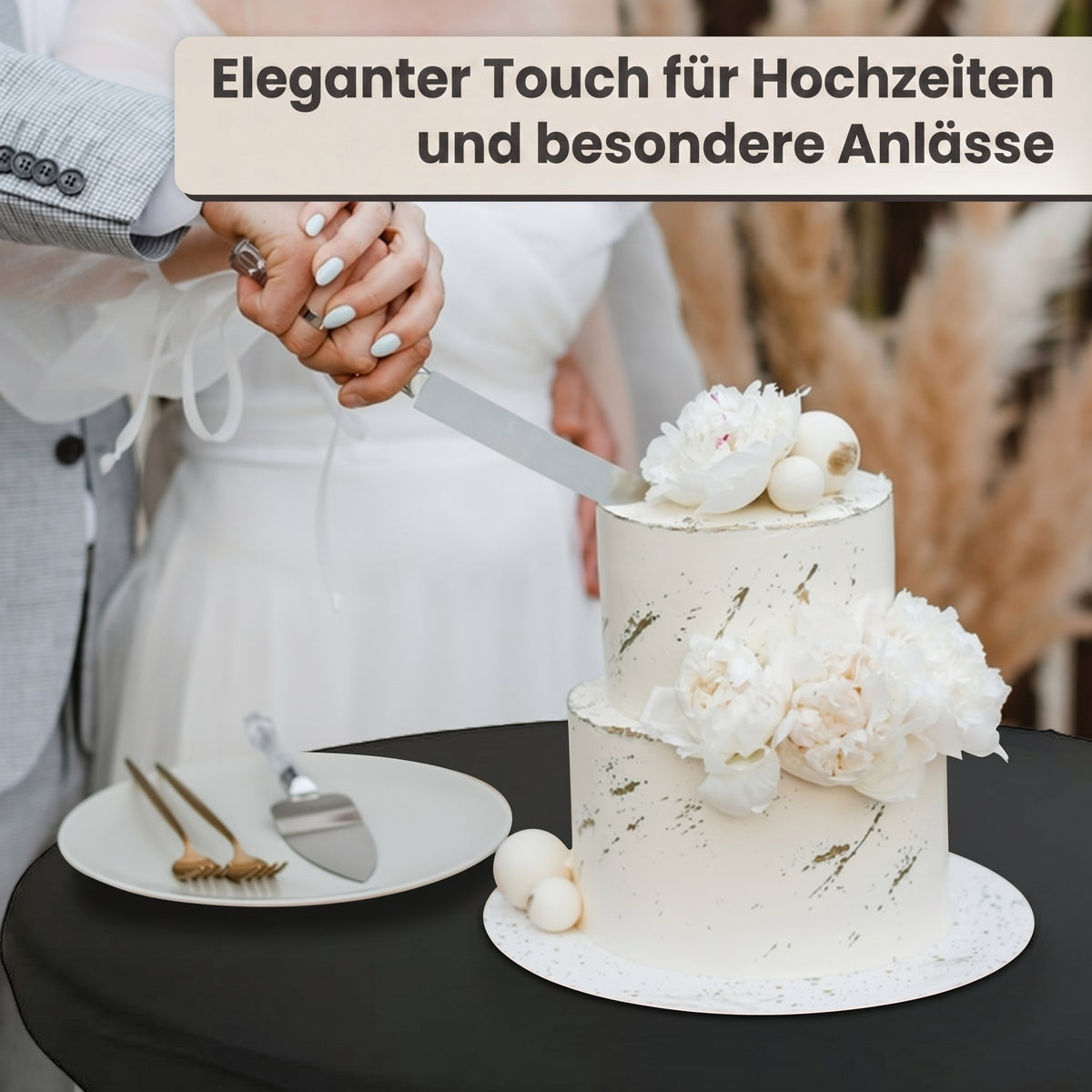 IvoQ Stehtisch Schwarz – Inklusive schwarzer Stretchhusse – Ø80 cm x 110 cm – Klappbar – Partytisch für Feier, Garten & Event