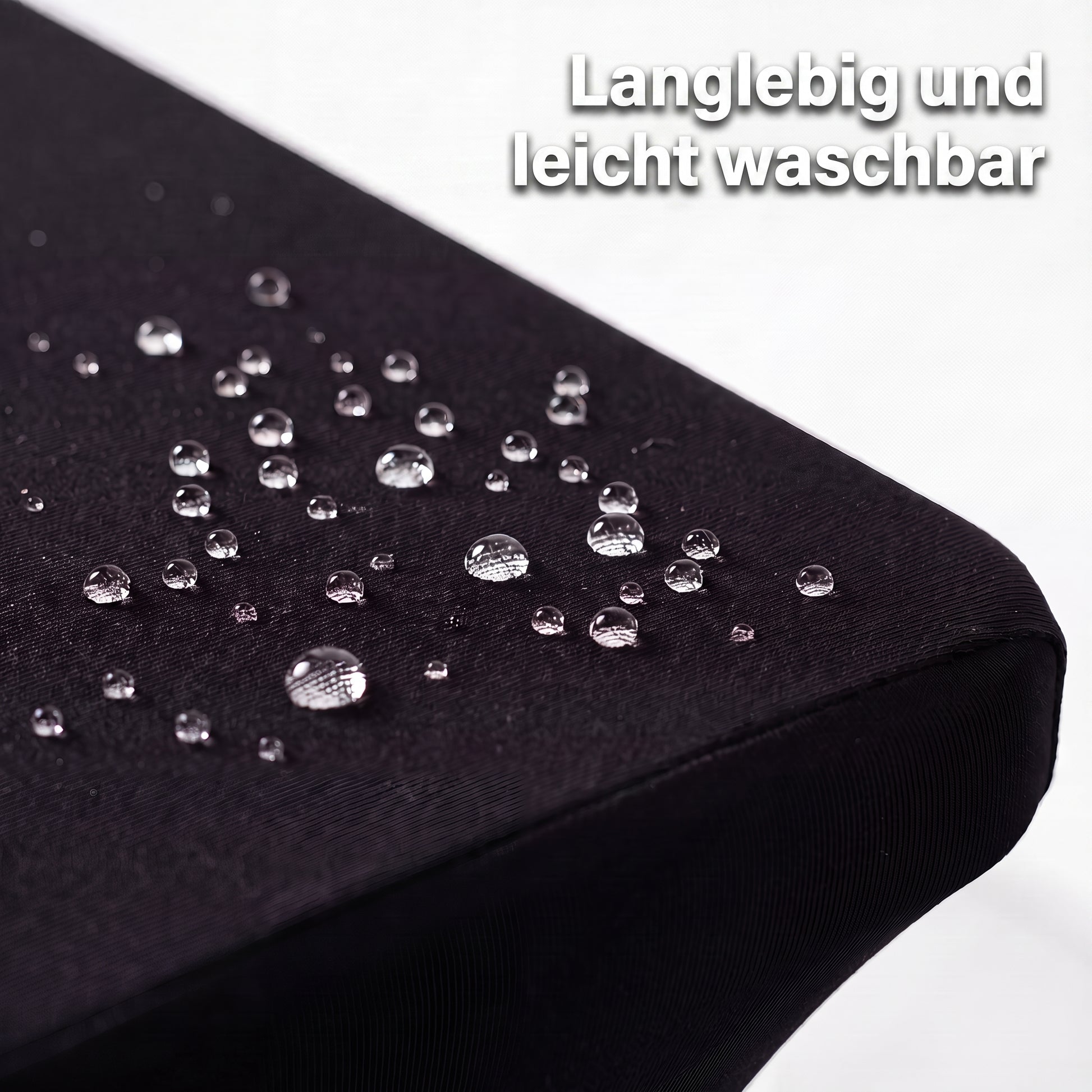 IvoQ Luxus Stretch-Tischtuch Schwarz - 183 x 76 x 76 cm - Für Klapptisch, Buffettisch & Partytisch - Rechteckig - Knitterfrei