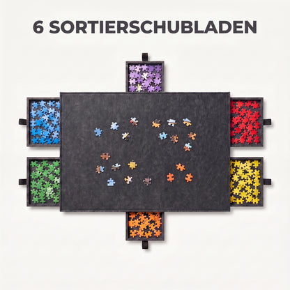 IvoQ Puzzle Board - 1000 Teile - 6 Sortierschubladen mit Ständer