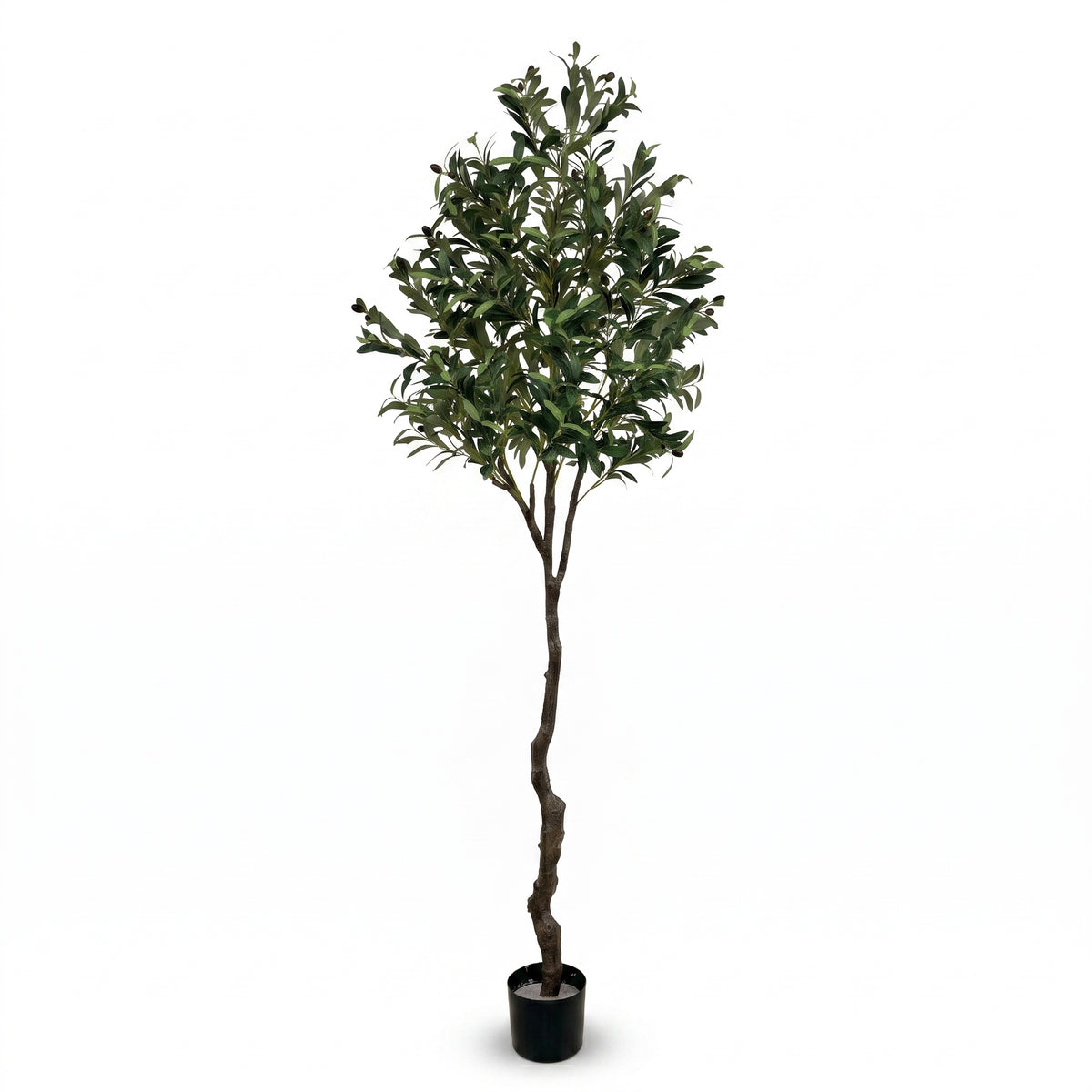 IvoQ Kunst-Olivenbaum 210 cm - Realistische XL-Kunstpflanze mit Oliven