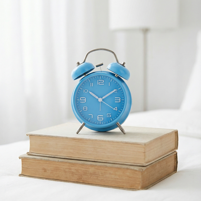 IvoQ Wecker Retro Blau Leise