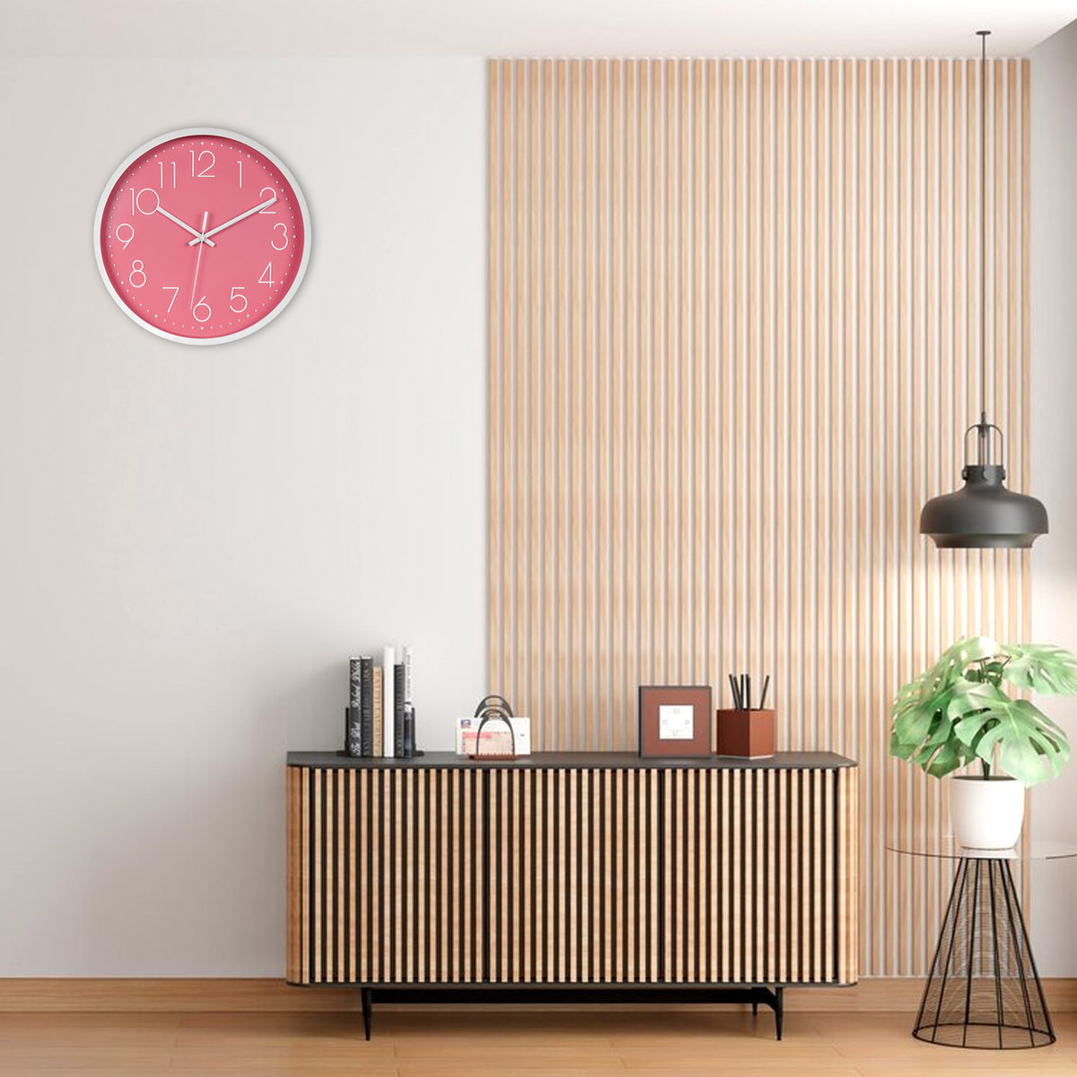 IvoQ Elegante Wandklok Roze Ø30 cm-IvoQ