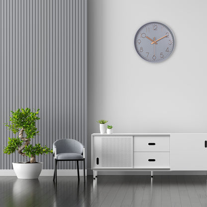 IvoQ Moderne Wandklok Grijs Ø 30 cm-IvoQ