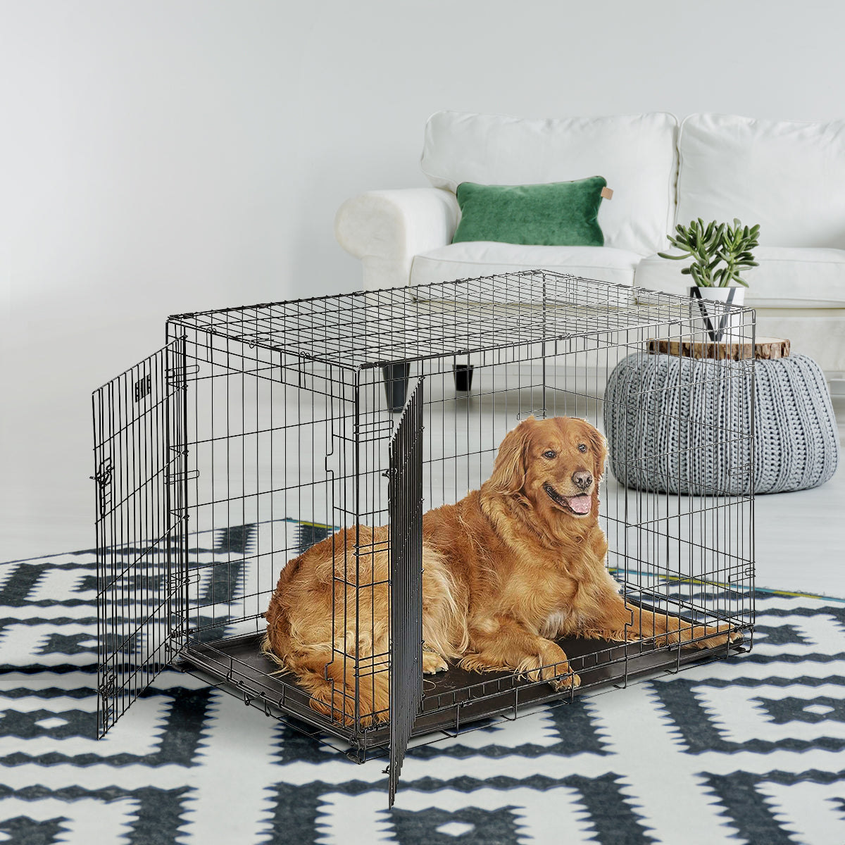 IvoQ Hondenbench XS – Zwart – 44.5×30.5×36.5 cm-IvoQ