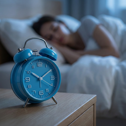 IvoQ Wecker Retro Blau Leise