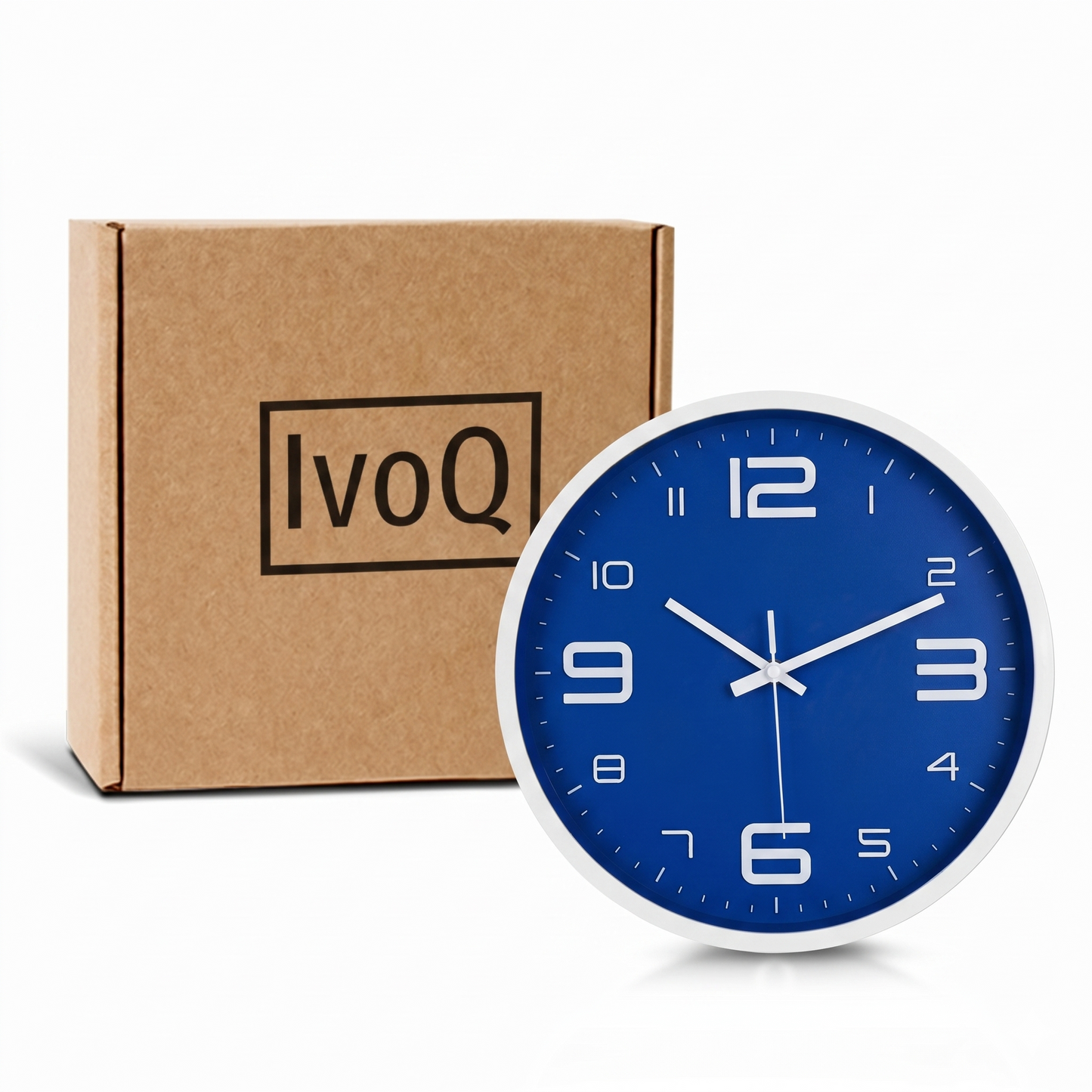 IvoQ Wandklok Blauw 30 cm